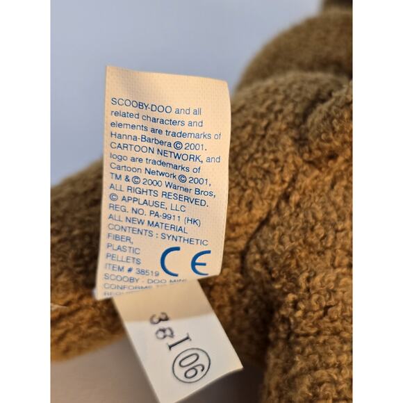 NWT 2001 Scooby Doo 9" Plush Applause Laying Down Crossed Arms Where Are You? - Picture 3 of 10